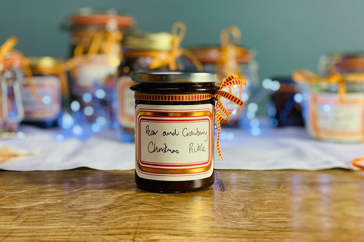 Pear and Cranberry Christmas Pickle, with Figs and Muscovado