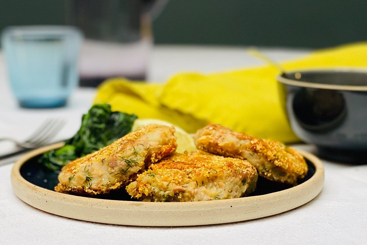 Tinned Fish Fishcake and homemade Tartare Sauce