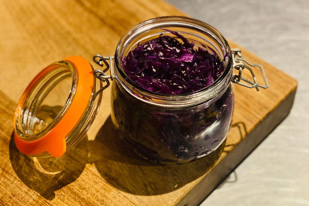 Red Cabbage and Caraway Sauerkraut