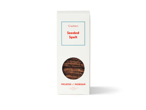 melrose and Morgan seeded spelt crackers