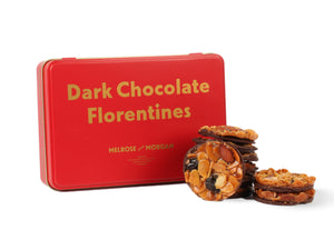 Dark Chocolate Florentines as part of the sweet and savoury gourmet hamper. The Gourmand Hamper from Melrose and Morgan